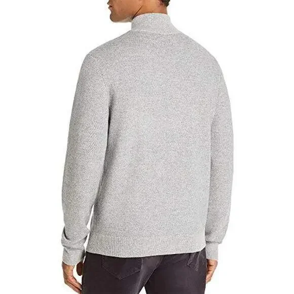 The Men's Store Marled Half-Zip Sweater Gray Ivory Size M 1970